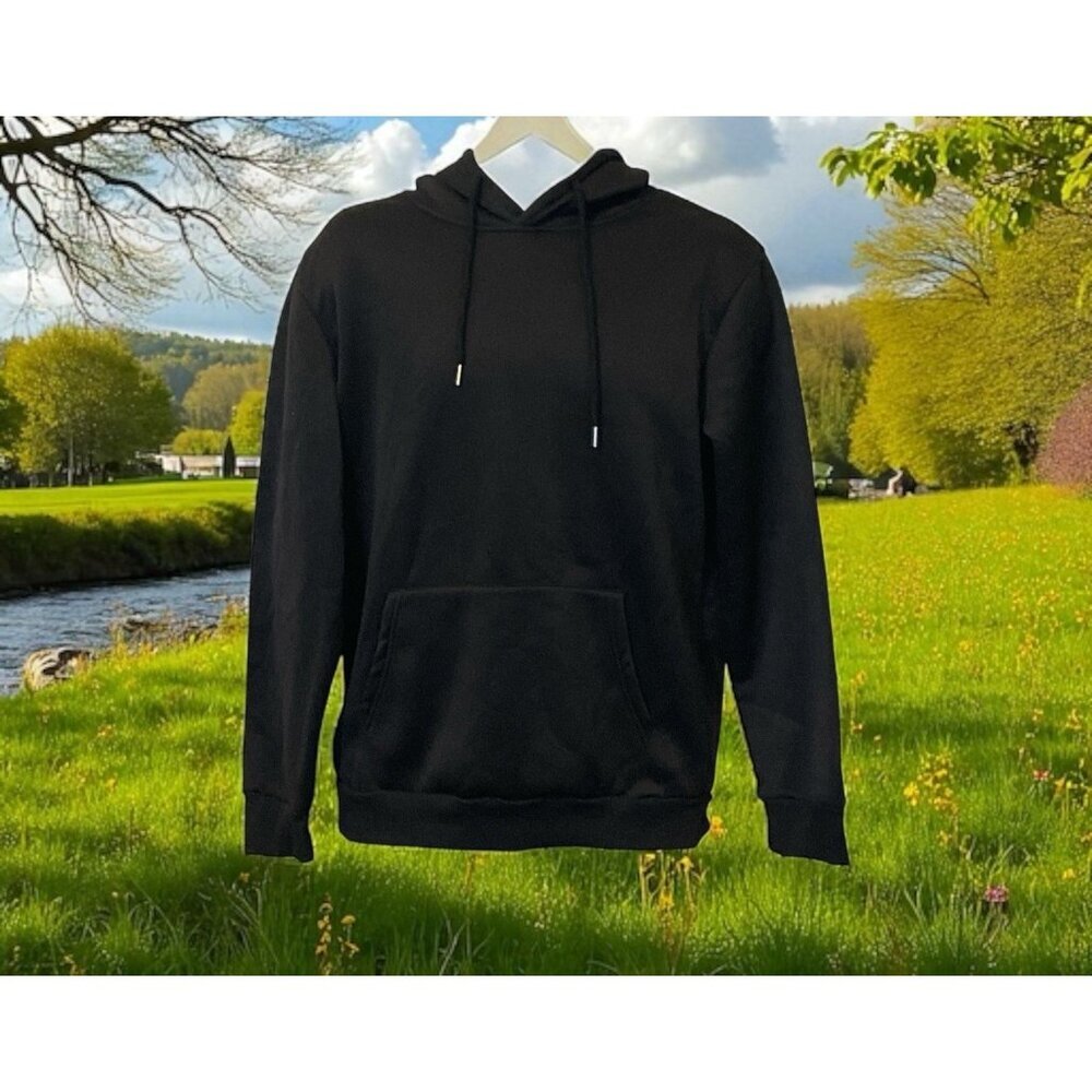 Manfinity Mens Pullover Hoodie Size M Black Long Sleeve